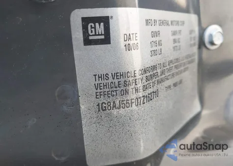 2007 Saturn Ion 2 from USA, damaged, VIN 1G8AJ55F07Z162710